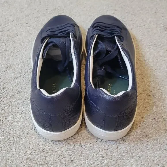 Ted Baker Men's Lace Up Leather Navy Sneakers Size 12